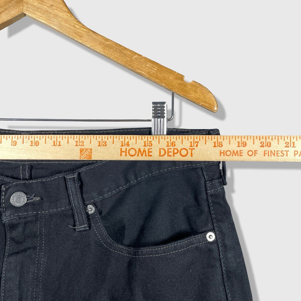 Levi's 505 Regular Fit Jeans Mens 36x34 Black Denim Classic Workwear - Picture 6 of 9